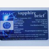 AGL Certified! Rare Color & Quality! Fine Ceylon Blue Sapphire 3.86ct