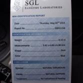 Certified Unheated Natural Ceylon Sapphire 4.12ct