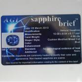AGL Certified! World Class Unheated Ceylon Sapphire 4.66ct