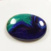 Superb Hard Azurite - Malachite Cabochon Congo 25 x 17 mm GLI