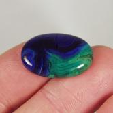 Superb Hard Azurite - Malachite Cabochon Congo 25 x 17 mm GLI