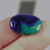 Superb Hard Azurite - Malachite Cabochon Congo 25 x 17 mm GLI