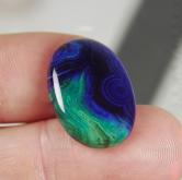 Superb Hard Azurite - Malachite Cabochon Congo 25 x 17 mm GLI