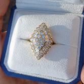Top Quality & Brilliance! 18 kt Diamond Ring 4.0 ct tw