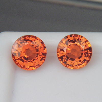Color and Fire Gem Orange Mandarin Garnet Pair  Litnon.com