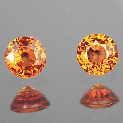 Color and Fire Gem Orange Mandarin Garnet Pair  Litnon.com
