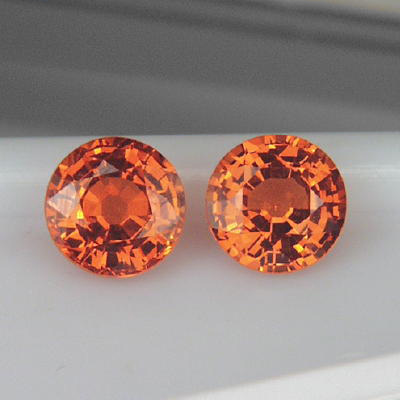 Color and Fire Gem Orange Mandarin Garnet Pair  Litnon.com