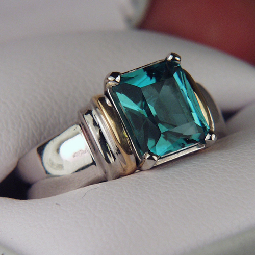 USA Cut Beautiful Neon Blue Oyo Tourmaline Ring  Litnon.com
