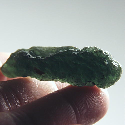 Rare Shape Besednice Czech Moldavite Rod Specimen  Litnon.com
