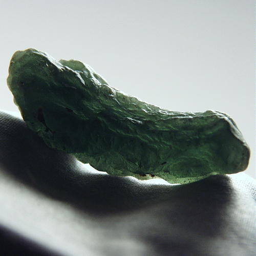 Rare Shape Besednice Czech Moldavite Rod Specimen  Litnon.com