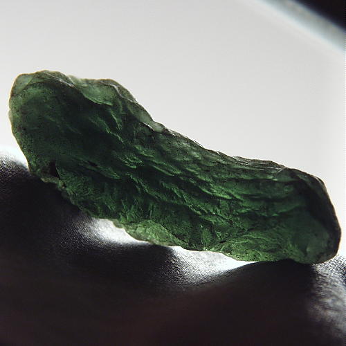 Rare Shape Besednice Czech Moldavite Rod Specimen  Litnon.com