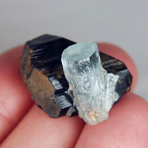 Blue Aquamarine Schorl Tourmaline Specimen Namibia  Litnon.com