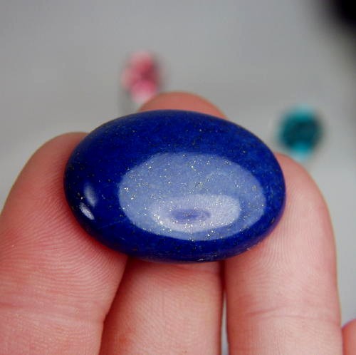 Top Quality Lapis Lazuli Pyrite Cab Afghanistan 50ct  Litnon.com