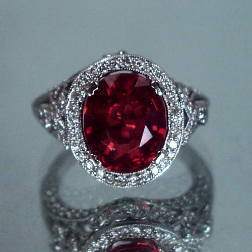 Quality Gem Red Labradorite Andesine Filigree Ring  Litnon.com