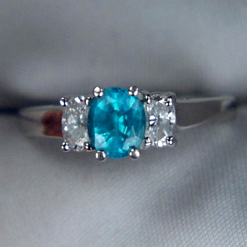 True Brazil Paraiba Tourmaline Platinum Diamond Ring  Litnon.com