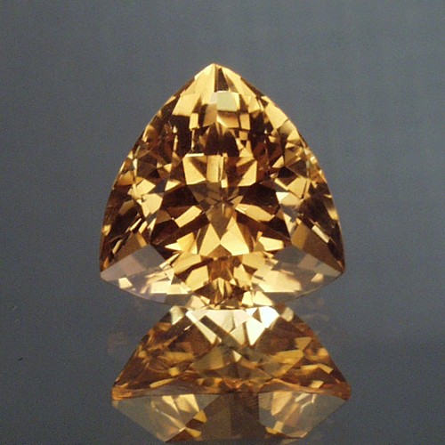 Top Cut Natural Golden Citrine Trillion Brazil 9.2ct GL Litnon.com