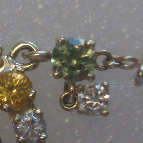 Russian Demantoid Garnet Sapphire Diamond Pendant  Litnon.com