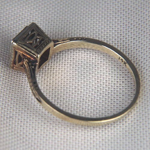 Antique ~ Vintage 14 kt European Cut Diamond Ring  Litnon.com