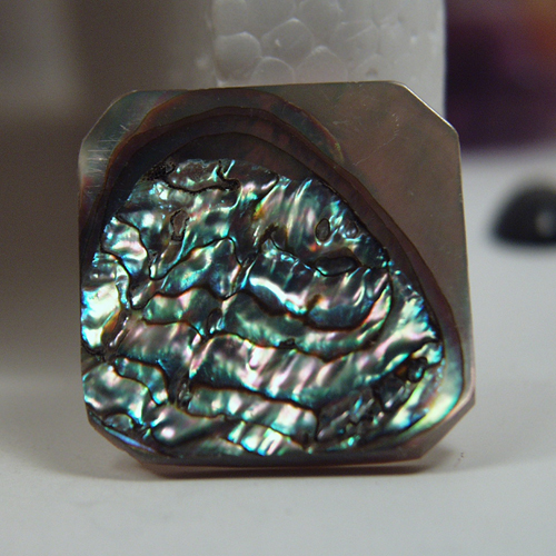 Color Iridescent California Red Abalone Cut Gem  Litnon.com