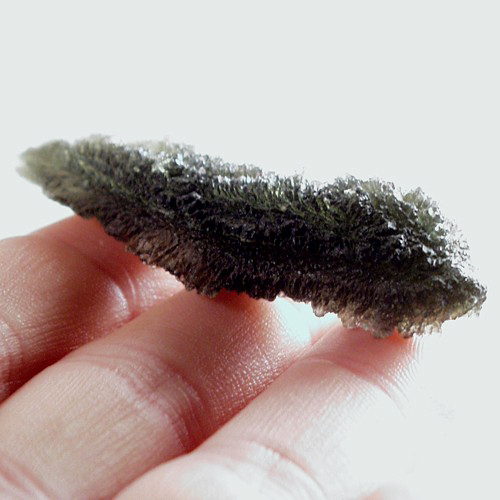 Rare Shape Besednice Czech Moldavite Rod Specimen  Litnon.com