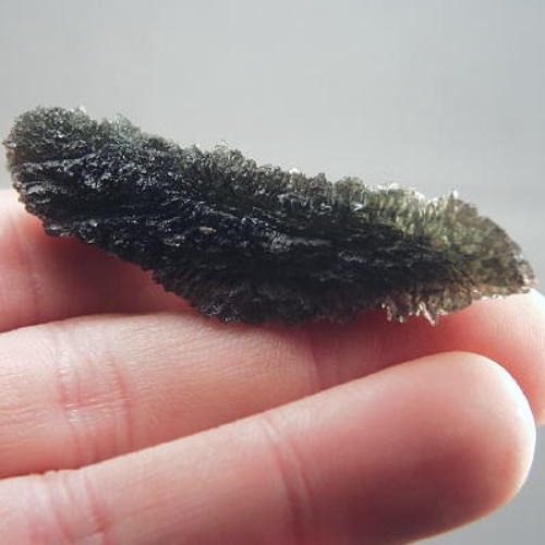 Rare Shape Besednice Czech Moldavite Rod Specimen  Litnon.com
