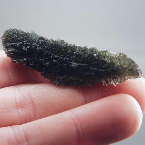 Rare Shape Besednice Czech Moldavite Rod Specimen  Litnon.com