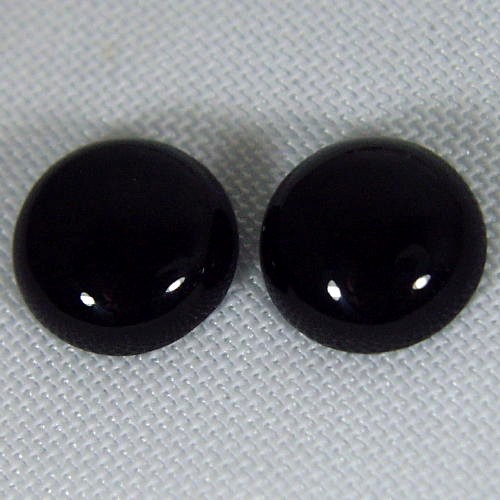 Top Cut and Polish Matched Black Onyx Cabs 10 mm  Litnon.com