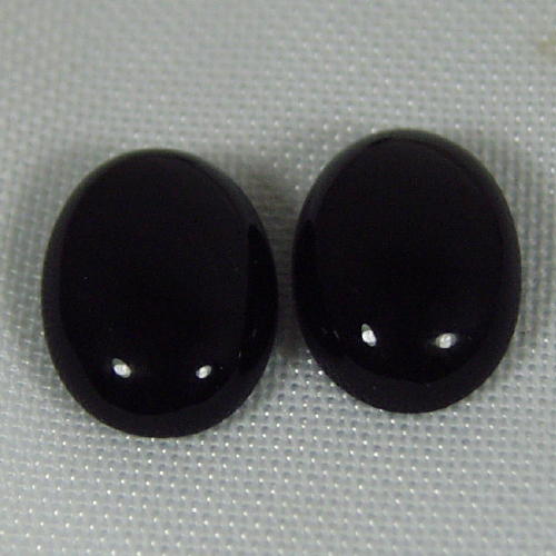 Top Cut and Polish Matched Black Onyx Oval Cabs  Litnon.com