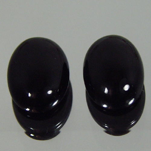 Top Cut and Polish Matched Black Onyx Oval Cabs  Litnon.com
