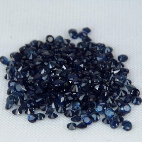 Diamond Cut 2 mm Round Blue Sapphire Lot Thailand 13 ct  Litnon.com