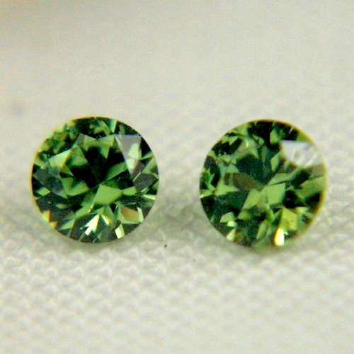 Brilliant Top Cut Russian Demantoid Garnet Pair  Litnon.com