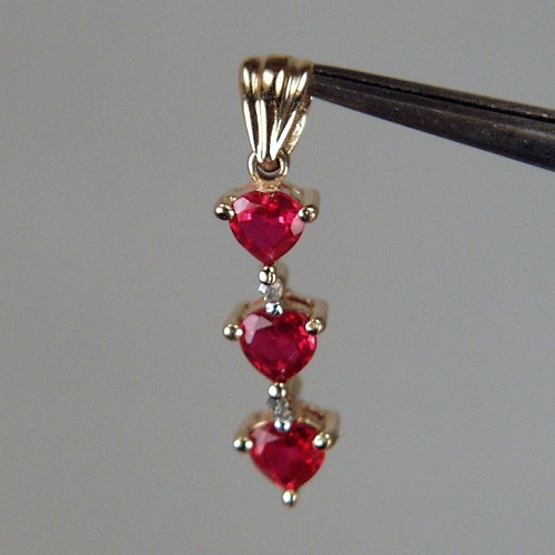 Quality Natural South East Asia Ruby Heart Pendant Litnon.com