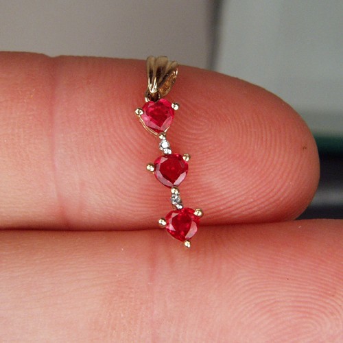 Quality Natural South East Asia Ruby Heart Pendant Litnon.com