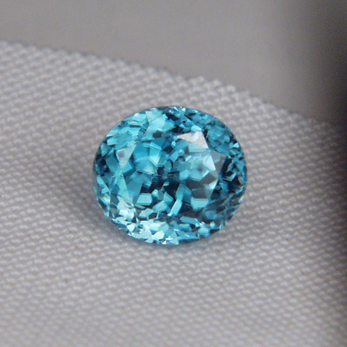 Top Gem Color Cambodian Blue Zircon 3.31 ct  Litnon.com