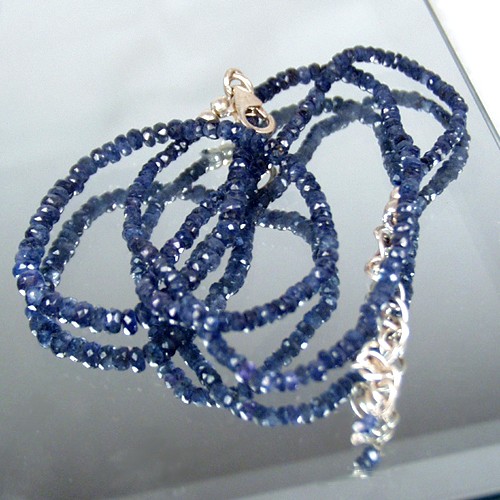 50 Carats Natural Ceylon Sapphire Bead Necklace  Litnon.com