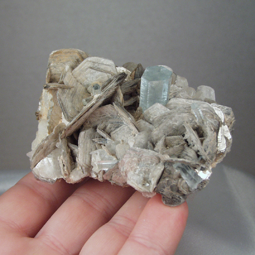 Collectors Quality Big Aquamarine and Muscovite Specimen Litnon.com