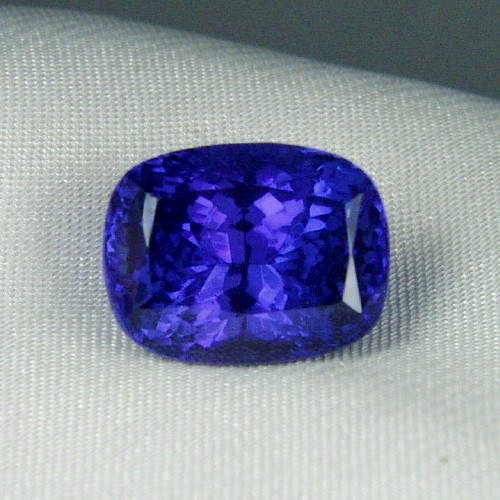 Color and Quality Cushion Cut Blue Tanzanite 7.84ct  Litnon.com