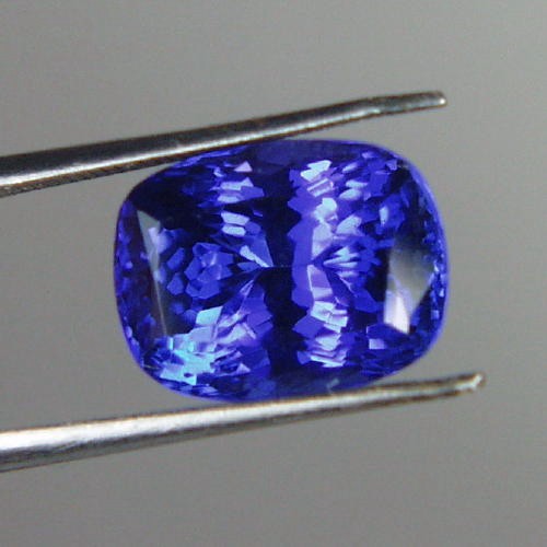 Color and Quality Cushion Cut Blue Tanzanite 7.84ct  Litnon.com