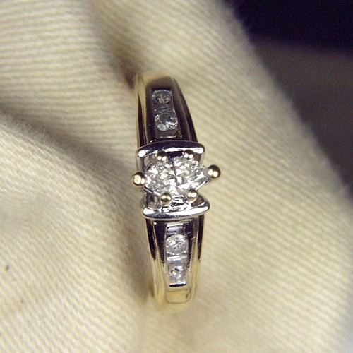 Estate Ladies 14 KT Diamond Engagement Ring  Litnon.com