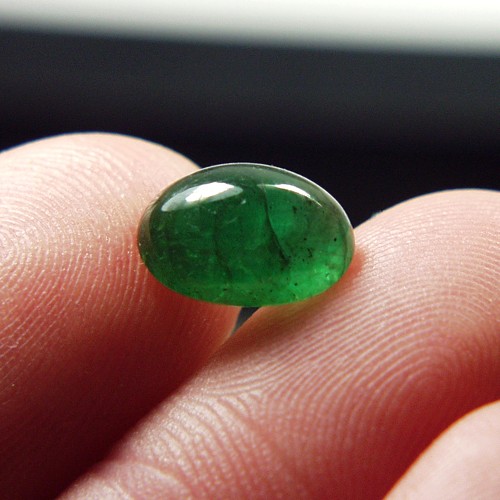 Fine Color Brazil Emerald Cabochon 4.27 ct  Litnon.com