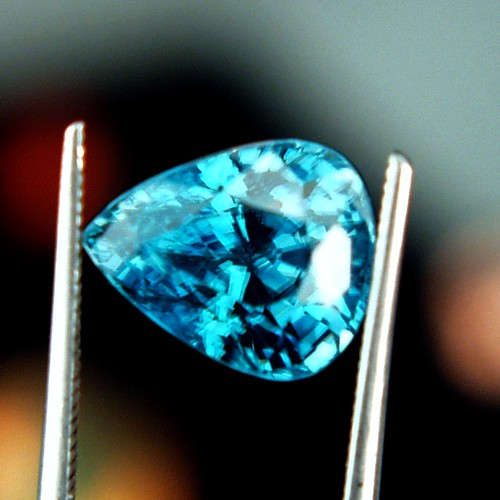 Special Color and Quality Blue Zircon Cambodia 6.16ct  Litnon.com