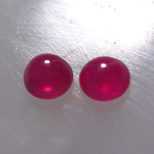 Fine Color Natural South East Asia Ruby Cab Pair 4mm  Litnon.com
