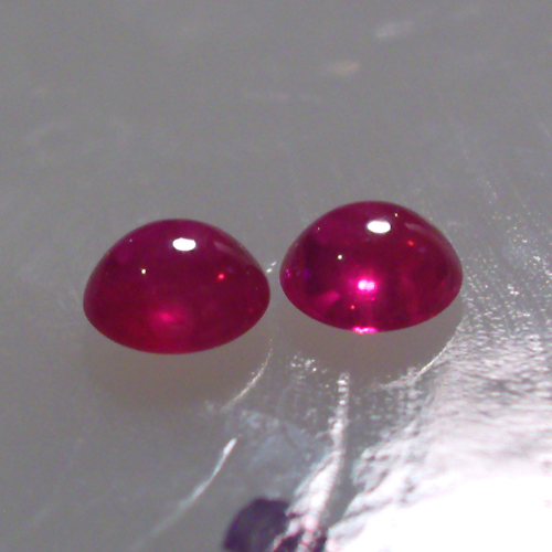 Fine Color Natural South East Asia Ruby Cab Pair 4mm  Litnon.com