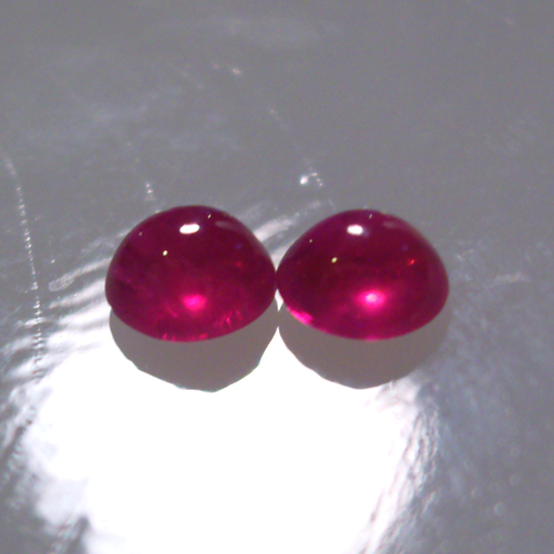 Fine Color Natural South East Asia Ruby Cab Pair 4mm  Litnon.com