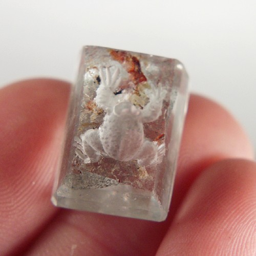 Hand Carved Frog in the Pond Quartz 27.87 ct  Litnon.com
