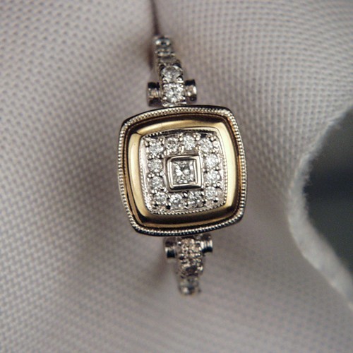 Antique ~ Vintage 18 kt European Cut Diamond Ring  Litnon.com