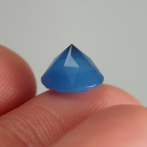 USA Cut Faceted Blue Chalcedony Turkey 3.22 carats Litnon.com