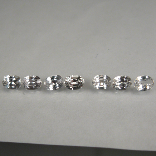Native Cut White Ceylon Sapphire Oval Lot  Litnon.com