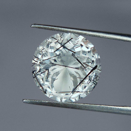 Tourmalinated White Quartz with Spider Gemstone 6.07 ct  Litnon.com