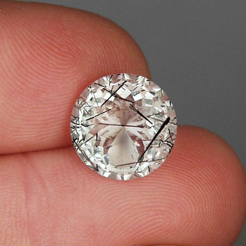 Tourmalinated White Quartz with Spider Gemstone 6.07 ct  Litnon.com